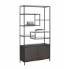 Stamos Bookcase - Black - Charcoal Grey - Angled View - Stamos Bookcase - Black - Charcoal Grey - Angled View