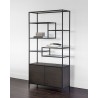 Stamos Bookcase - Black - Charcoal Grey - Lifestyle