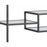 Stamos Bookcase - Black - Charcoal Grey - Sheld Close-Up