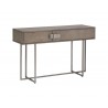 Jade Console Table - Antique Silver - Ash Grey - Angled View
