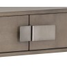 Jade Console Table - Antique Silver - Ash Grey - Drawer Close-Up