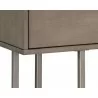 Jade Console Table - Antique Silver - Ash Grey - Leg Close--up - Jade Console Table - Antique Silver - Ash Grey - Leg Close--up