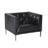 Westin Armchair - Vintage Black Night Leather - Angled View