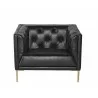 Westin Armchair - Vintage Black Night Leather - Front View - Westin Armchair - Vintage Black Night Leather - Front View
