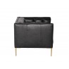 Westin Armchair - Vintage Black Night Leather - Side Angle