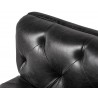 Westin Armchair - Vintage Black Night Leather - Seat Back Close-Up