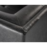Westin Armchair - Vintage Black Night Leather - Top Seat Angle