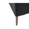 Westin Armchair - Vintage Black Night Leather - Leg Close-Up - Westin Armchair - Vintage Black Night Leather - Leg Close-Up
