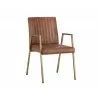Homer Dining Armchair - Bravo Cognac - Angled View - Homer Dining Armchair - Bravo Cognac - Angled View