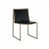 Blair Dining Chair - Antique Brass - Cantina Black - Angled - Blair Dining Chair - Antique Brass - Cantina Black - Angled