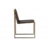 Blair Dining Chair - Antique Brass - Cantina Black - Side Angle
