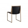 Blair Dining Chair - Antique Brass - Cantina Black - Back Angle