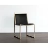 Blair Dining Chair - Antique Brass - Cantina Black - Angled View - Blair Dining Chair - Antique Brass - Cantina Black - Angled View