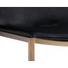 Blair Dining Chair - Antique Brass - Cantina Black - Seat Close-up