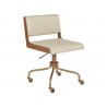 Davis Office Chair - Champagne Gold - Castillo Cream - Angled View