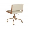 Davis Office Chair - Champagne Gold - Castillo Cream - Back Angle