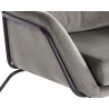 SUNPAN Watts Lounge Chair - Black - Antonio Charcoal/Polo Club Stone / Bravo Admiral, Lower Seat Close-up