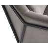 SUNPAN Watts Lounge Chair - Black - Antonio Charcoal/Polo Club Stone / Bravo Admiral, Seat Close-up