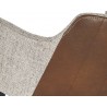 Griffin Barstool - November Grey / Bravo Cognac - Seat Detail