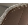Griffin Barstool - November Grey / Bravo Cognac - Seat Back Close-up
