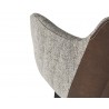 Griffin Counter Stool - November Grey / Bravo Cognac - Seat Arm Close-up