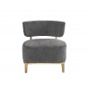 Melville Lounge Chair - Polo Club Kohl Grey - Front View