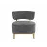Melville Lounge Chair - Polo Club Kohl Grey - Front View - Melville Lounge Chair - Polo Club Kohl Grey - Front View