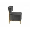 Melville Lounge Chair - Polo Club Kohl Grey - Side  - Melville Lounge Chair - Polo Club Kohl Grey - Side 