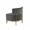 Melville Lounge Chair - Polo Club Kohl Grey - Back Angle - Melville Lounge Chair - Polo Club Kohl Grey - Back Angle