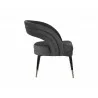 Cassidy Dining Chair - Polo Club Kohl Grey - Side Angle - Cassidy Dining Chair - Polo Club Kohl Grey - Side Angle