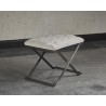 Sunpan Coral Stool In Gunmetal And Polo Club Stone - Lifestyle