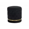 SUNPAN Nevada Swivel Ottoman - Abbington Black, Polo Club Muslin, Frontview - SUNPAN Nevada Swivel Ottoman - Abbington Black, Polo Club Muslin, Frontview
