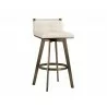 Arizona Swivel Barstool - Castillo Cream - Angled View - Arizona Swivel Barstool - Castillo Cream - Angled View