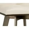 Arizona Swivel Barstool - Castillo Cream - Seat Close-Up - Arizona Swivel Barstool - Castillo Cream - Seat Close-Up