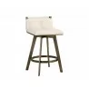 Arizona Swivel Counter Stool - Castillo Cream - Angled View - Arizona Swivel Counter Stool - Castillo Cream - Angled View