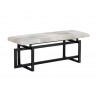 Sunpan Pilar Bench - Grey - Angled