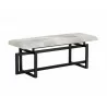Sunpan Pilar Bench - Grey - Angled - Sunpan Pilar Bench - Grey - Angled