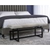 Sunpan Pilar Bench - Grey - Close-up