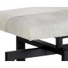 Sunpan Pilar Bench - Grey - Edge Close-Up