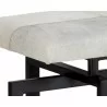 Sunpan Pilar Bench - Grey - Edge Close-Up - Sunpan Pilar Bench - Grey - Edge Close-Up