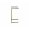 SUNPAN Amell End Table - White, Sideview - SUNPAN Amell End Table - White, Sideview
