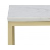 SUNPAN Amell End Table - White, Closeup View