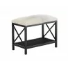 Bria Bench - Black - Grey - Angled View - Bria Bench - Black - Grey - Angled View