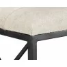 Bria Bench - Black - Grey - Edge Close-up - Bria Bench - Black - Grey - Edge Close-up