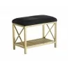 Bria Bench - Antique Brass - Black - Angled - Bria Bench - Antique Brass - Black - Angled
