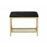 Bria Bench - Antique Brass - Black - Front - Bria Bench - Antique Brass - Black - Front
