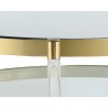 Sunpan York Coffee Table - Brass - Table Side