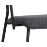 SUNPAN Cullen Dining Armchair - Polo Club Kohl Grey/Polo Club Stone, Lower Seat Close-up