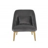 Riley Lounge Chair - Polo Club Kohl Grey - Front