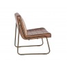 Anton Lounge Chair - Bravo Cognac - Side Angle